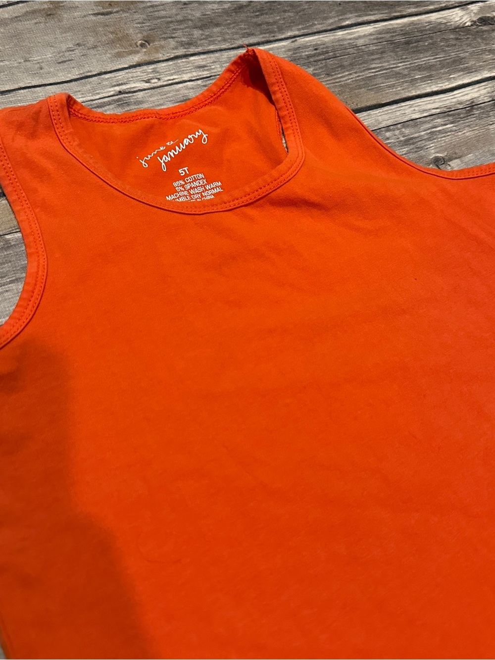 June & January orange tank top vguc in a 5T - Picture 2 of 5